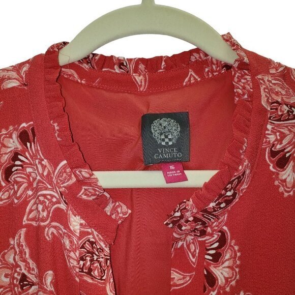 Vince‎ Camuto Womens Midi Dress  Size 16 Floral Pre-Owned - Picture 2 of 12